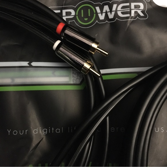 FosPower 2-Pack (6 feet) 2 RCA Stereo Audio Cable [24K Gold Plated Copper Core - Picture 6 of 8